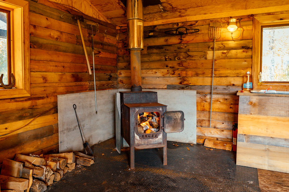 Off grid cabin stove